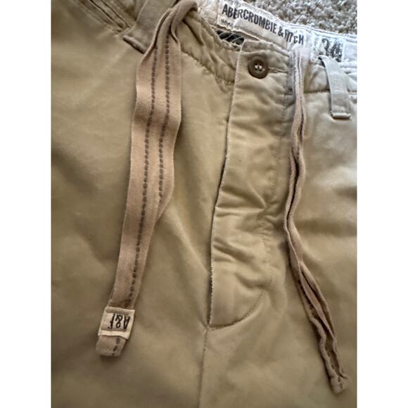Y2K Abercrombie & Fitch Regulation Officer 34” Heavyweight Khaki Chino Shorts - Picture 4 of 8